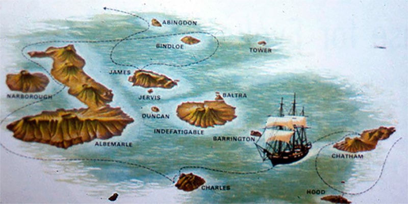 darwin's voyage galapagos islands